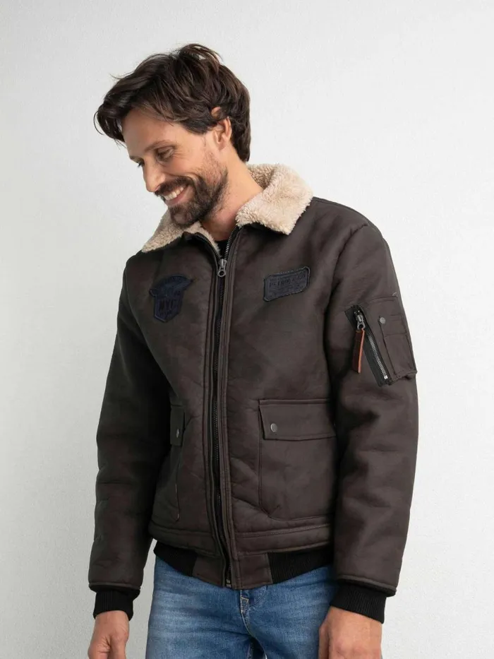 Men Jackets Petrol Industries Bomber Jacket Desert Palm
