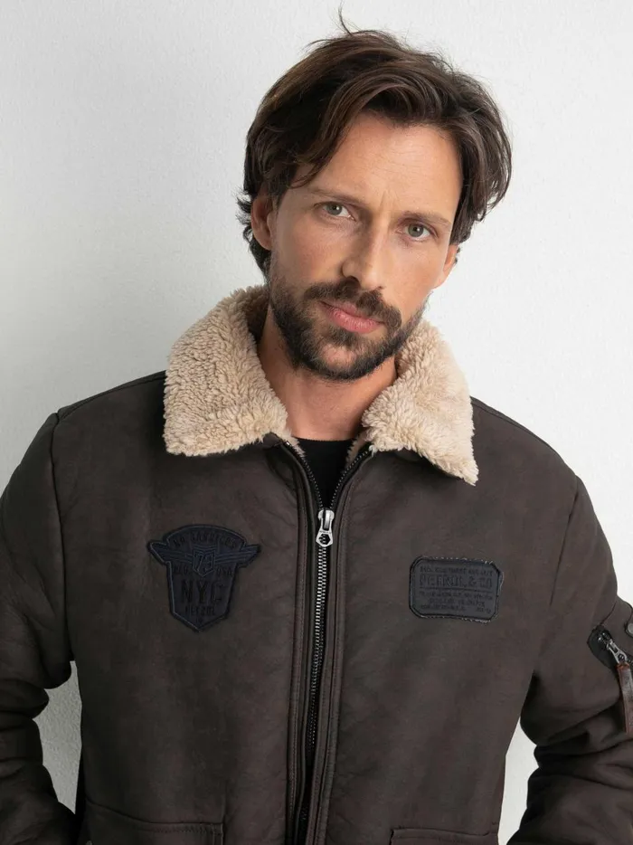 Men Jackets Petrol Industries Bomber Jacket Desert Palm
