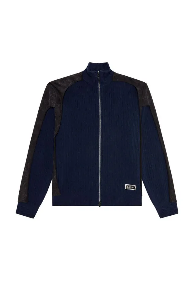 Men KLeuca Night Blue Diesel Knitwear Men KLeuca Night Blue Diesel Knitwear