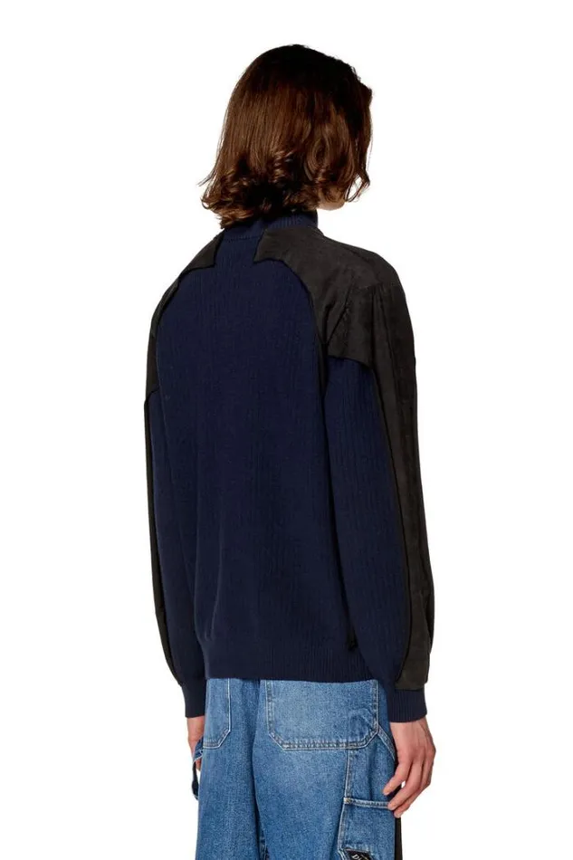 Men KLeuca Night Blue Diesel Knitwear Men KLeuca Night Blue Diesel Knitwear