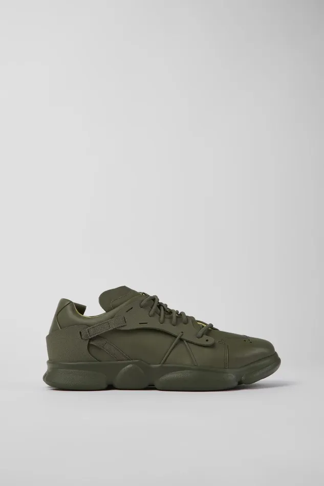 Men Karst Green Leather And Textile Sneakers Camper Sneakers Men Karst Green Leather And Textile Sneakers Camper Sneakers