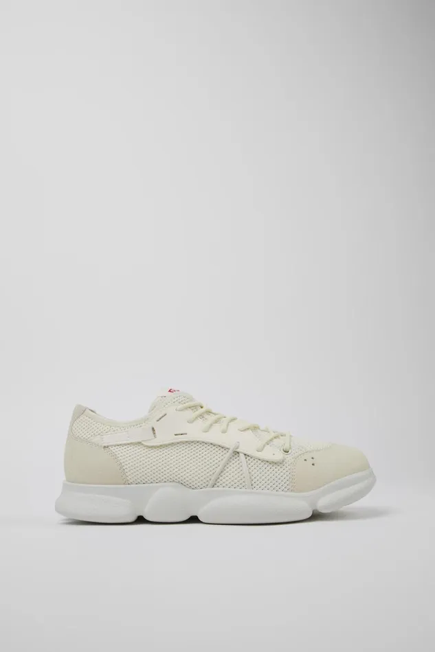 Men Karst Sorona White Textile Sneaker Camper Sneakers