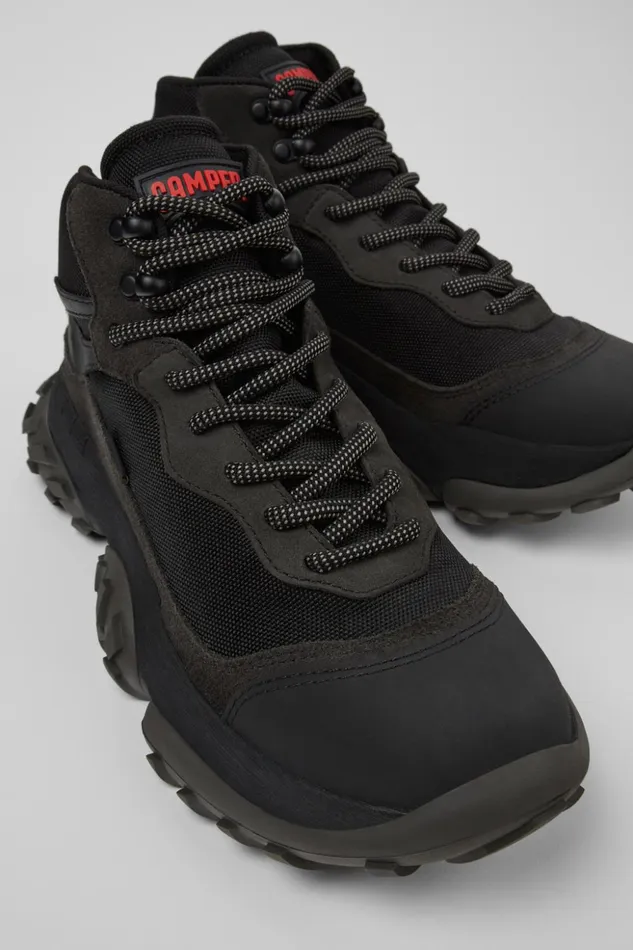 Men Karst Trek GORETEX Black And Gray Ankle Boots Camper Ankle Boots