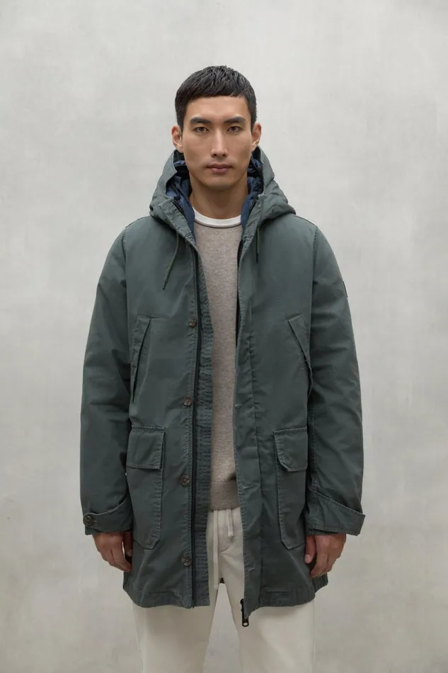 Men Khaki Merapi Coat Ecoalf Coats And Jackets