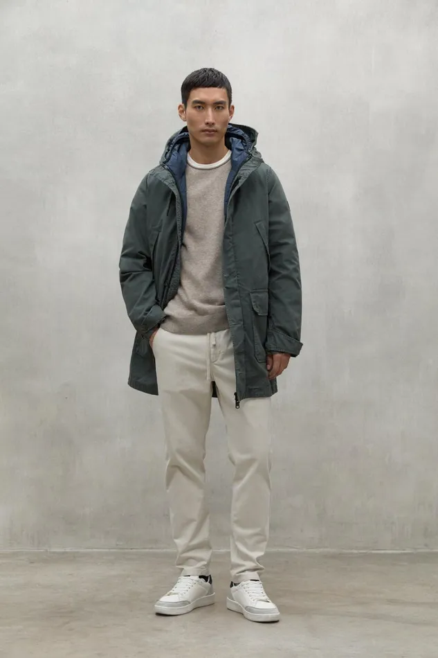 Men Khaki Merapi Coat Ecoalf Coats And Jackets