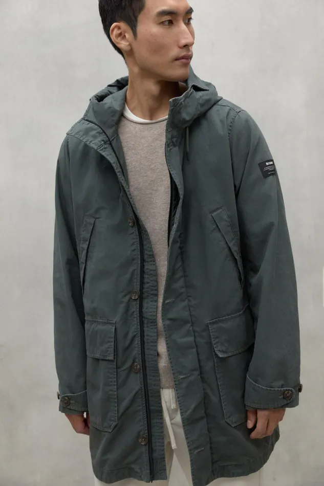 Men Khaki Merapi Coat Ecoalf Coats And Jackets