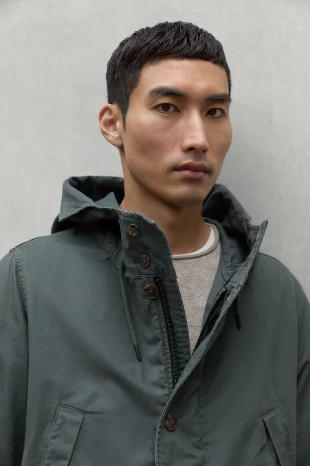 Men Khaki Merapi Coat Ecoalf Coats And Jackets