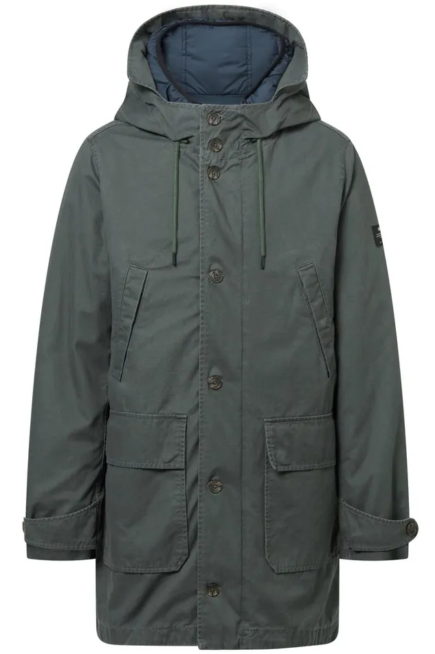 Men Khaki Merapi Coat Ecoalf Coats And Jackets