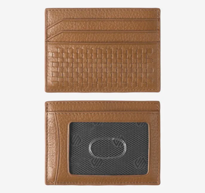 Men Kingston Woven Weekender Case Brown JohnstonandMurphy Wallets