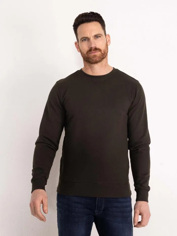 Men Knits and Sweats Petrol Industries Essential Crewneck Sweat Forest