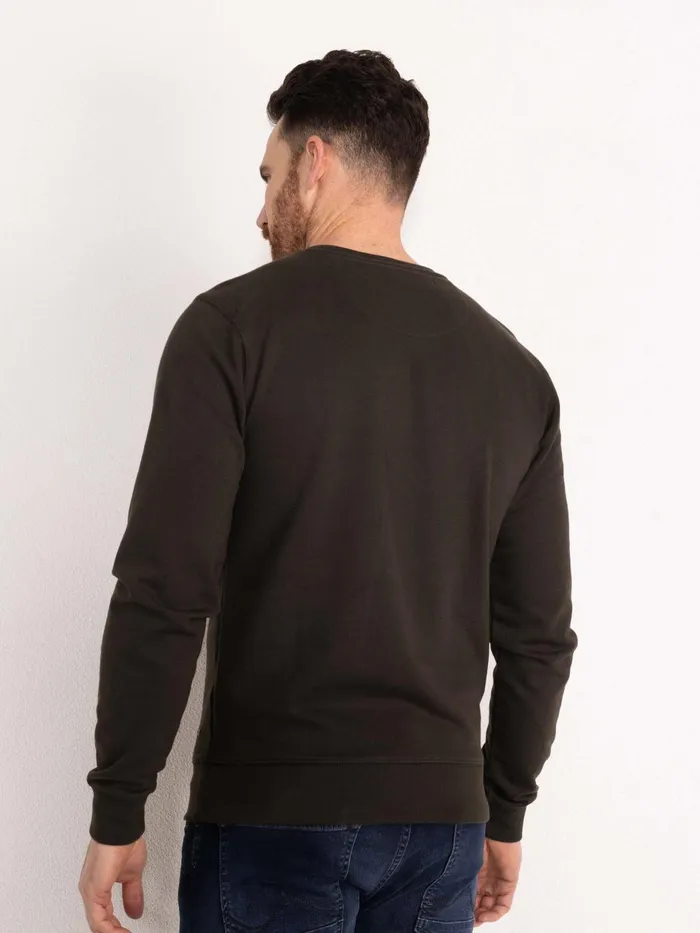Men Knits and Sweats Petrol Industries Essential Crewneck Sweat Forest
