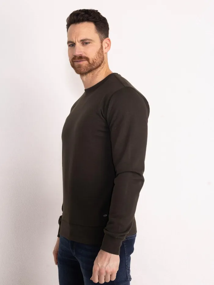 Men Knits and Sweats Petrol Industries Essential Crewneck Sweat Forest