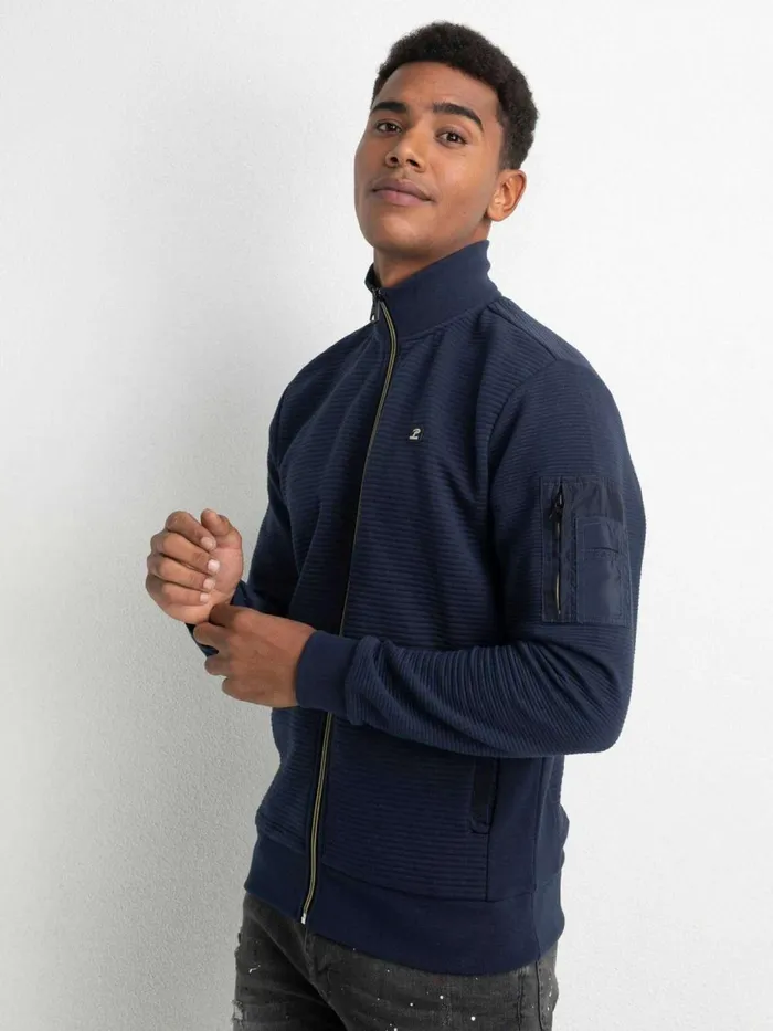 Men Knits and Sweats Petrol Industries Sporty Cardigan Midnight Navy