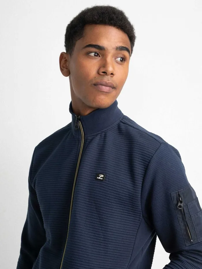 Men Knits and Sweats Petrol Industries Sporty Cardigan Midnight Navy