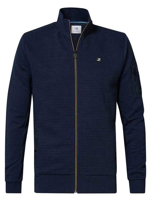 Men Knits and Sweats Petrol Industries Sporty Cardigan Midnight Navy