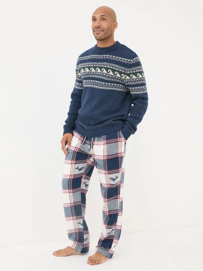 Men Knitwear Fat Face Navy Wave Knitted Jumper Men Knitwear Fat Face Navy Wave Knitted Jumper
