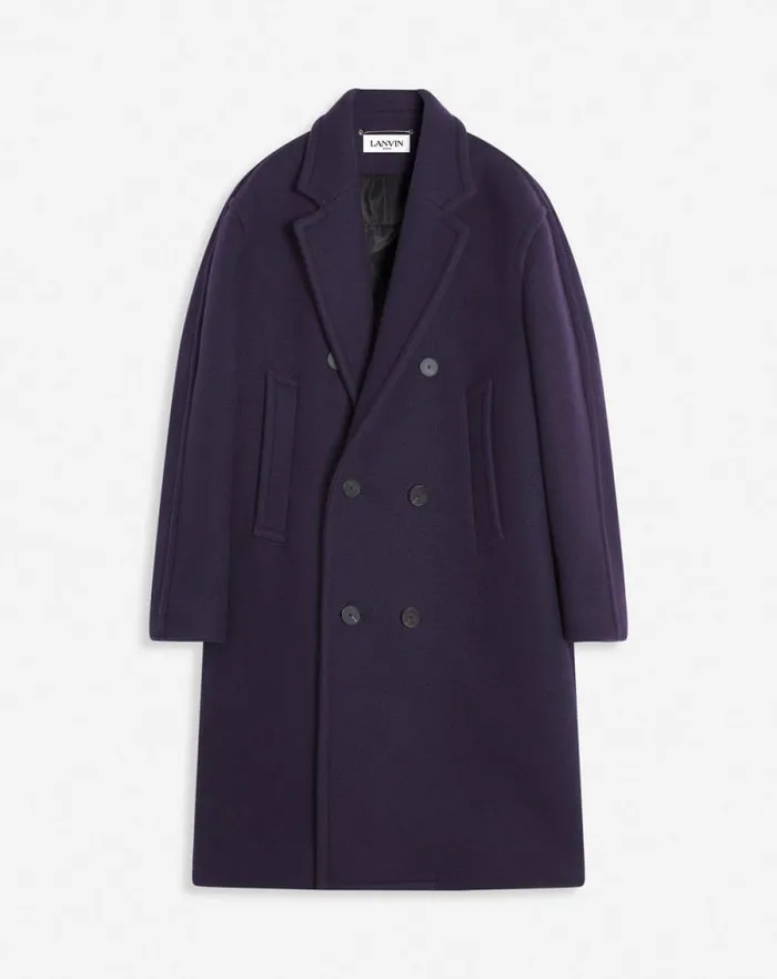 Men Lanvin Coats and Jackets Oversized Doublebreasted Coat Japanese Ink