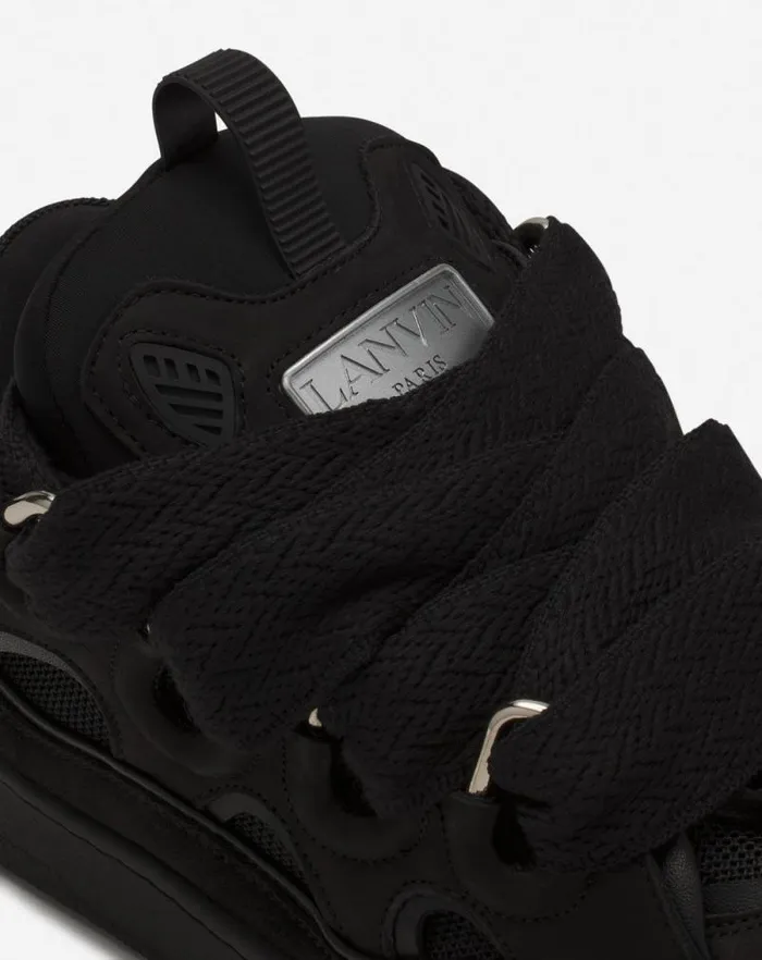 Men Lanvin Sneakers Curb Leather Sneakers Blackblack Men Lanvin Sneakers Curb Leather Sneakers Blackblack
