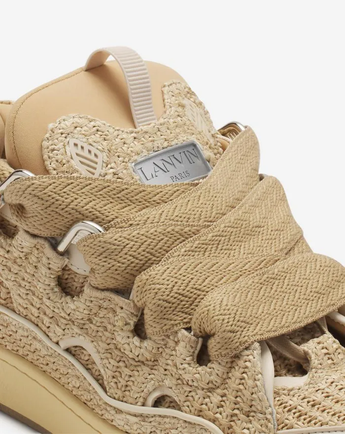 Men Lanvin Sneakers Curb Raffia Sneakers Natural Men Lanvin Sneakers Curb Raffia Sneakers Natural