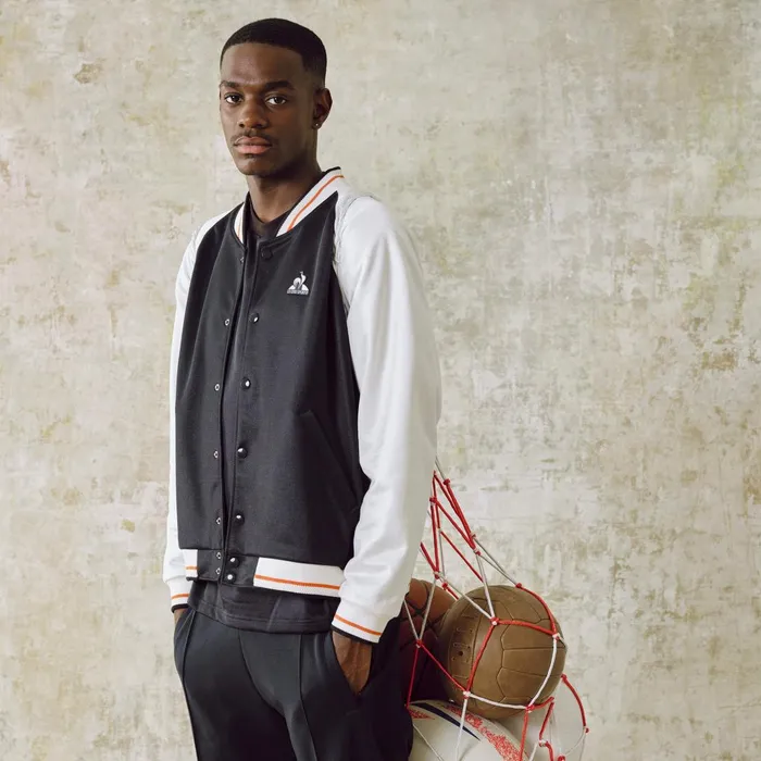 Men Le Coq Sportif Jackets Hritage Bomber Homme Sky Captainmarshmallow