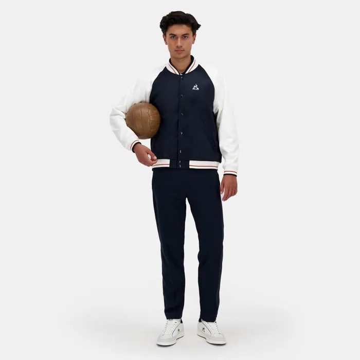 Men Le Coq Sportif Jackets Hritage Bomber Homme Sky Captainmarshmallow