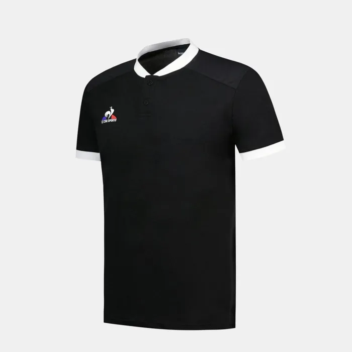 Men Le Coq Sportif Polos Shirts Tennis Polo Shirt Black Men Le Coq Sportif Polos Shirts Tennis Polo Shirt Black