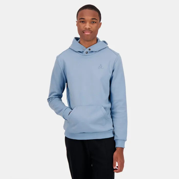 Men Le Coq Sportif Sweatshirts Ton Sur Ton Hoodie Faded Denim