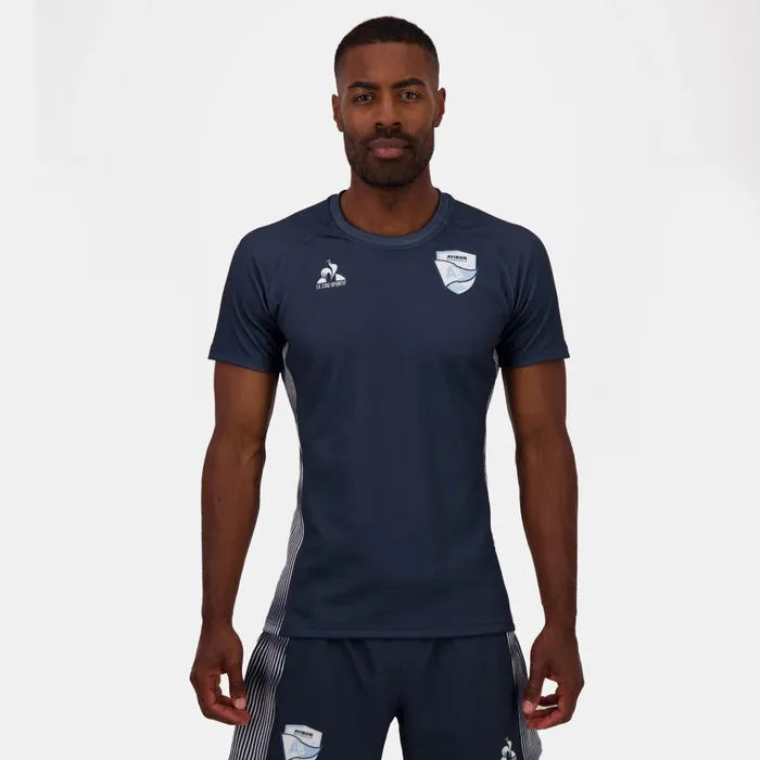 Men Le Coq Sportif Tshirts And Tops Aviron Bayonnais 8211 Training Outfit TShirt Men Le Coq Sportif Tshirts And Tops Aviron Bayonnais 8211 Training Outfit TShirt