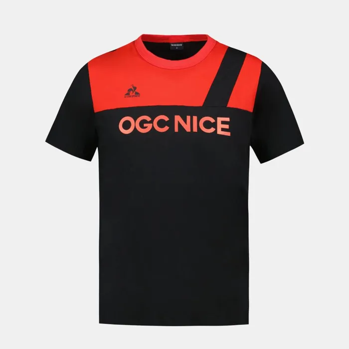 Men Le Coq Sportif Tshirts And Tops OGC Nice TShirt Blackred N