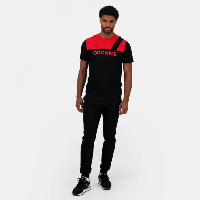 Men Le Coq Sportif Tshirts And Tops OGC Nice TShirt Blackred N