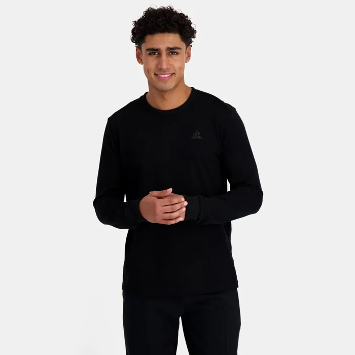 Men Le Coq Sportif Tshirts And Tops Ton Sur Ton LongSleeve TShirt Black