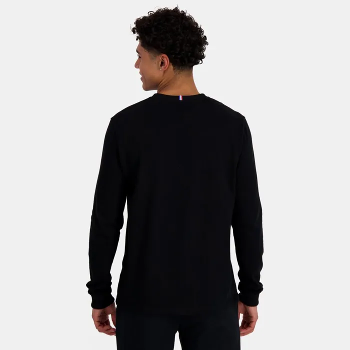 Men Le Coq Sportif Tshirts And Tops Ton Sur Ton LongSleeve TShirt Black