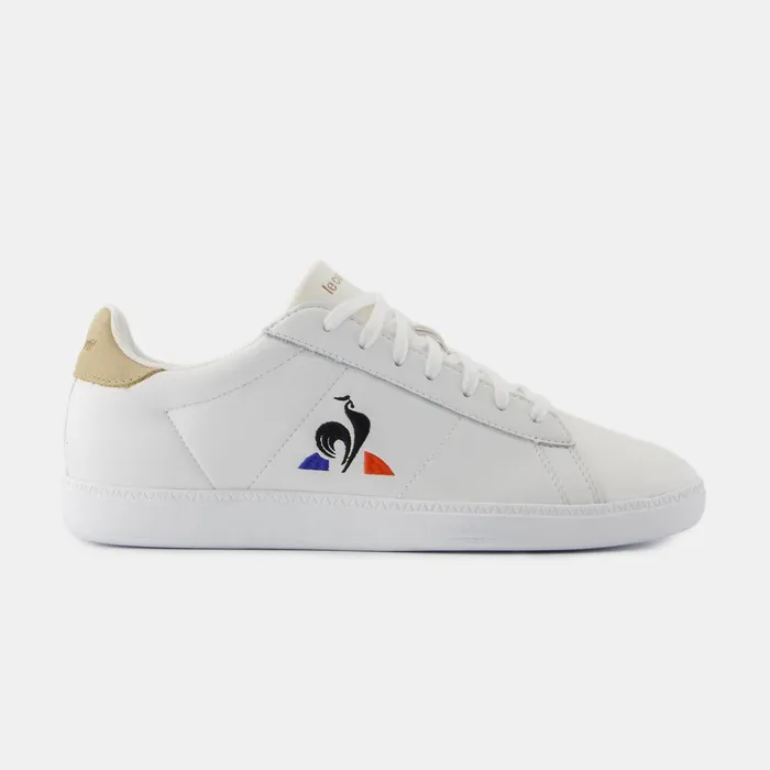 Men Le Coq Sportif Trainers And Sneakers Shoes COURTSET2 Optical Whitetan