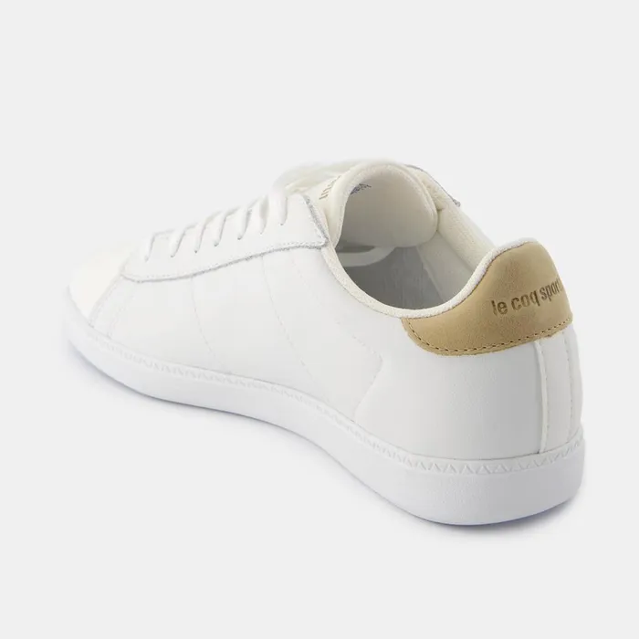 Men Le Coq Sportif Trainers And Sneakers Shoes COURTSET2 Optical Whitetan