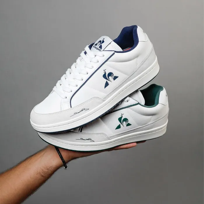 Men Le Coq Sportif Trainers And Sneakers Shoes NOAH2 RIPSTOP Optical White Trekking Green Men Le Coq Sportif Trainers And Sneakers Shoes NOAH2 RIPSTOP Optical White Trekking Green