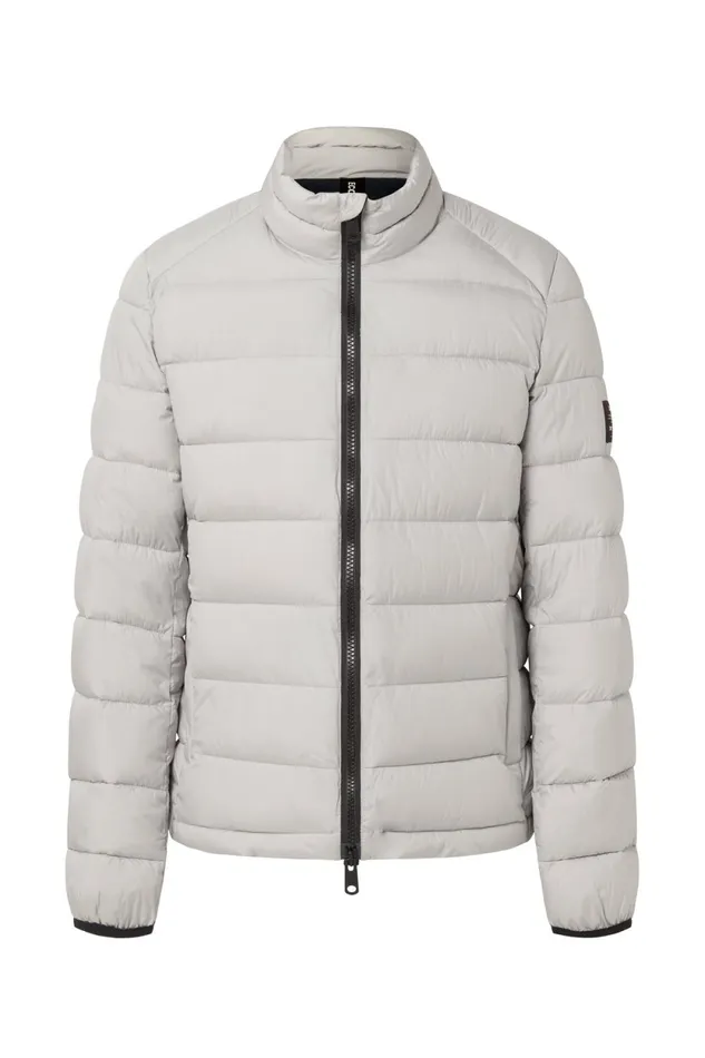Men Light Grey Beret Jacket Ecoalf Coats And Jackets