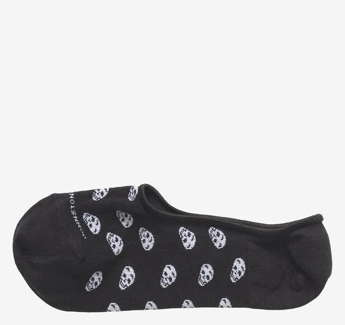 Men LowCut Liner Socks Black Skull JohnstonandMurphy Socks