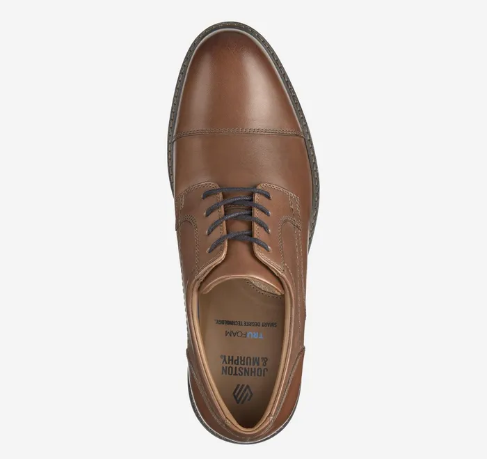 Men Mason Cap Toe Tan Full Grain JohnstonandMurphy LaceUps Men Mason Cap Toe Tan Full Grain JohnstonandMurphy LaceUps