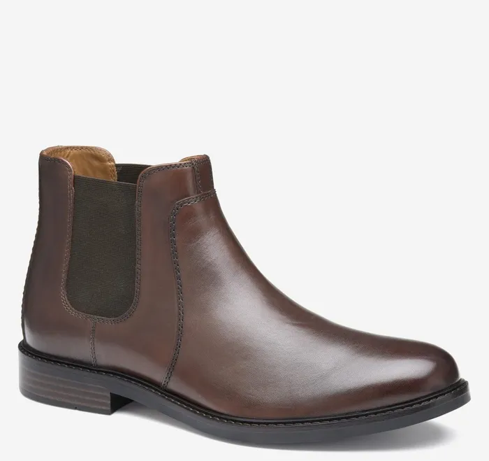 Men Mason Chelsea Boot Mahogany Full Grain JohnstonandMurphy SlipOns and Loafers