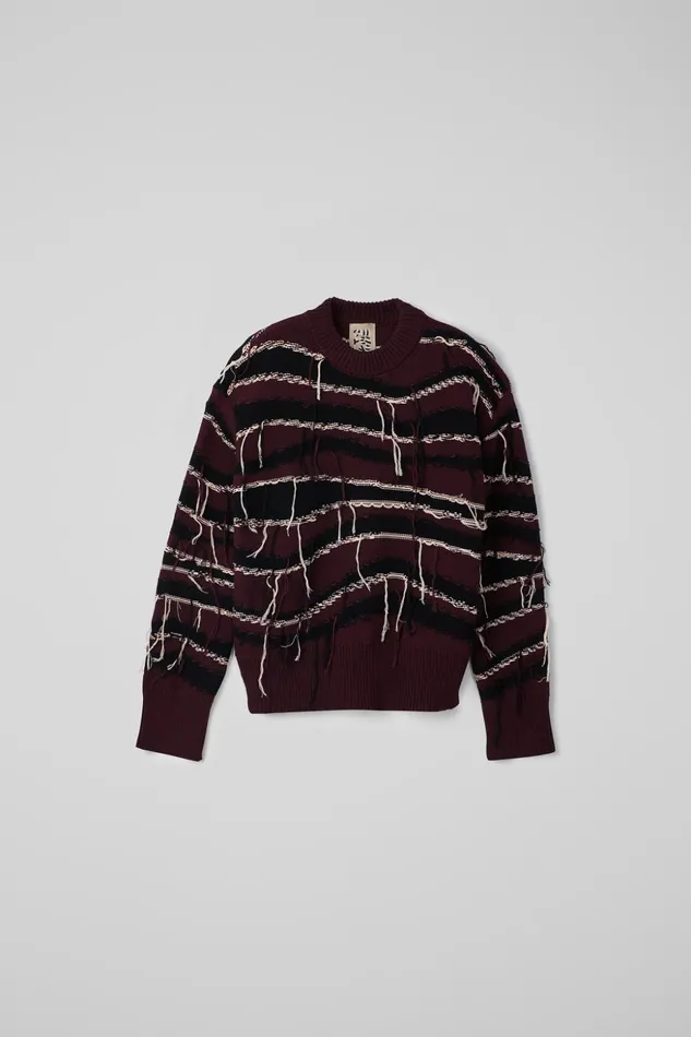 Men Melange Knit Sweater Brown Organic Cotton Knit Sweater Camper Knit Men Melange Knit Sweater Brown Organic Cotton Knit Sweater Camper Knit