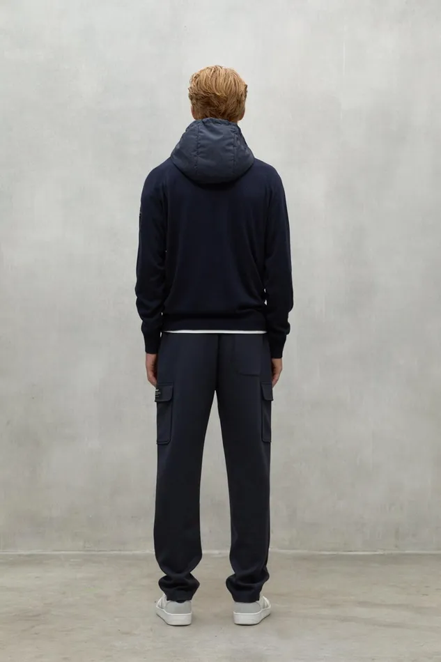 Men Navy Blue Peral Sweatshirt Ecoalf Knitwear