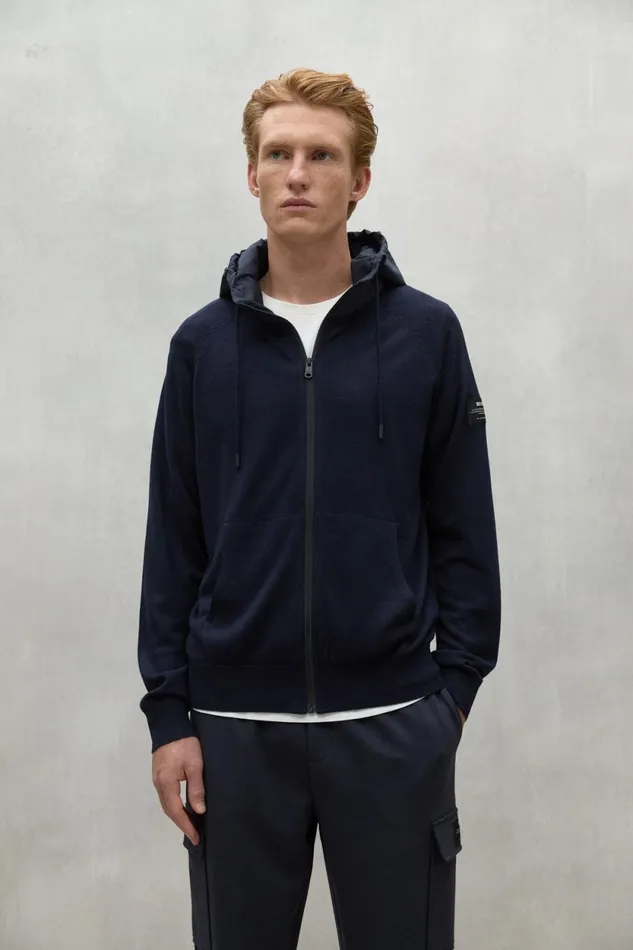 Men Navy Blue Peral Sweatshirt Ecoalf Knitwear