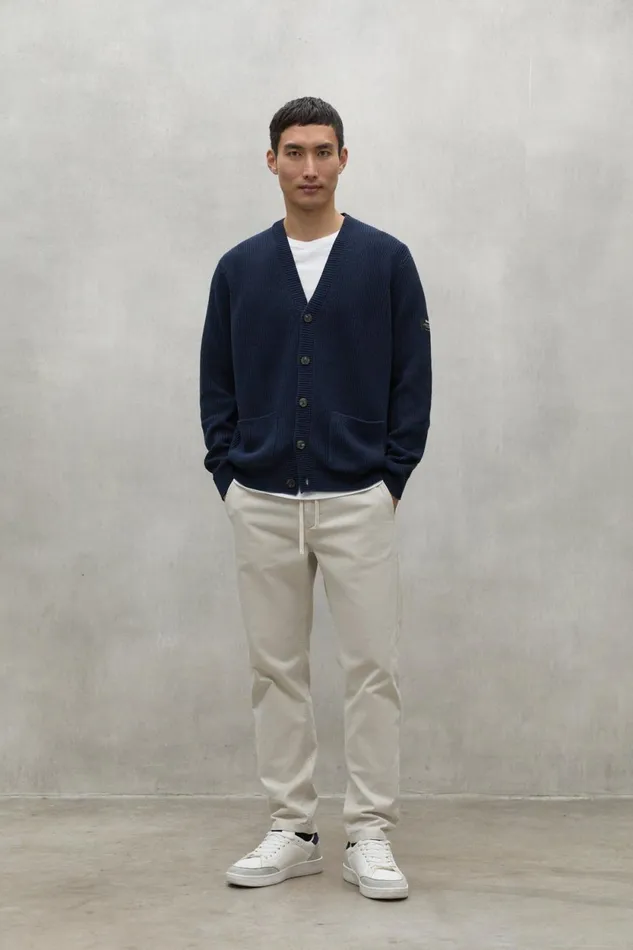 Men Navy Blue Seyal Sweater Ecoalf Knitwear