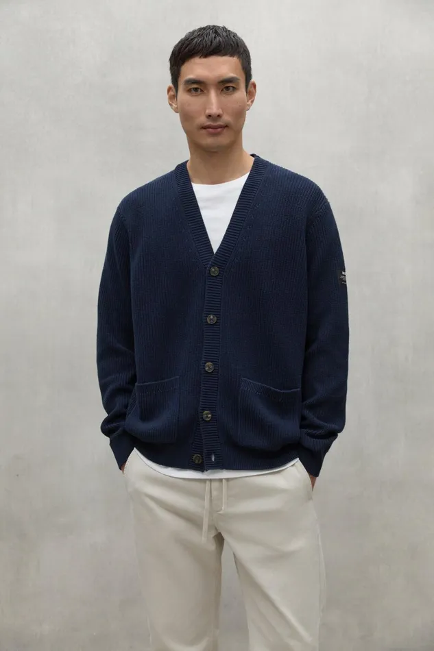 Men Navy Blue Seyal Sweater Ecoalf Knitwear