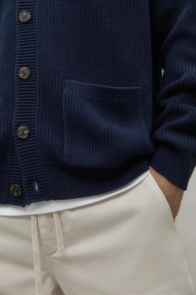 Men Navy Blue Seyal Sweater Ecoalf Knitwear