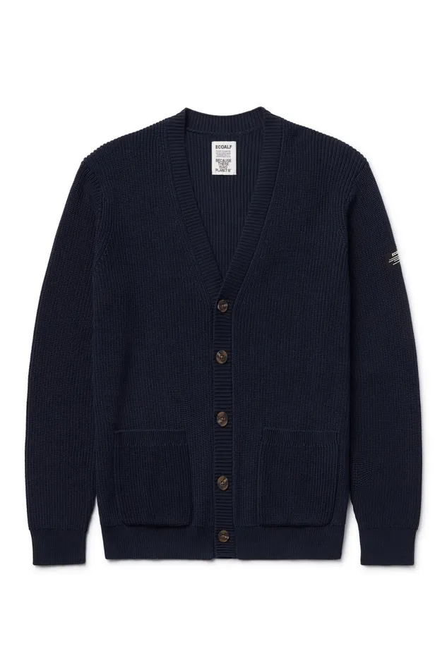 Men Navy Blue Seyal Sweater Ecoalf Knitwear