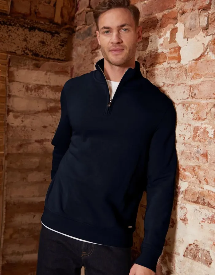 Men Navy Mock TShirt Quarter Zip Sweatshirt Threadbare Sweatshirts Men Navy Mock TShirt Quarter Zip Sweatshirt Threadbare Sweatshirts