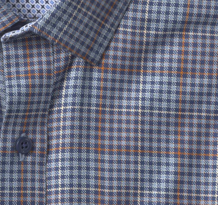 Men NonIron Dress Shirt Navy Glen Plaid JohnstonandMurphy Shirts Men NonIron Dress Shirt Navy Glen Plaid JohnstonandMurphy Shirts