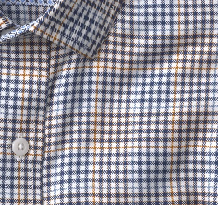 Men NonIron Dress Shirt White Multi Glen Plaid JohnstonandMurphy Shirts Men NonIron Dress Shirt White Multi Glen Plaid JohnstonandMurphy Shirts