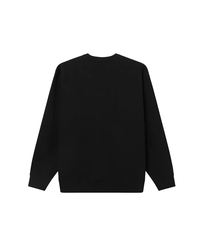 Men OBEY Clothing EST WORKS EYES CREWNECK Black SWEATSHIRTS